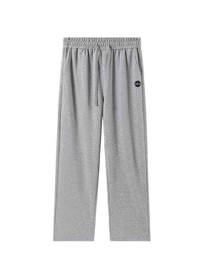 ألو يوغا Alo Yoga Ultra-Soft Wide-Leg Track Pants in Heather Grey - Image 2